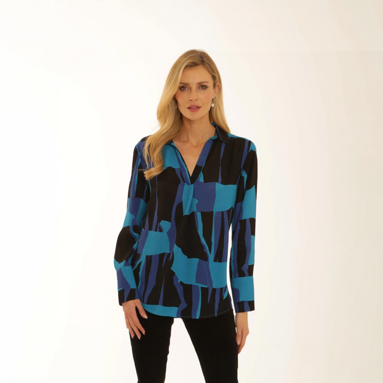 Pomodoro Graphic Tunic Blue