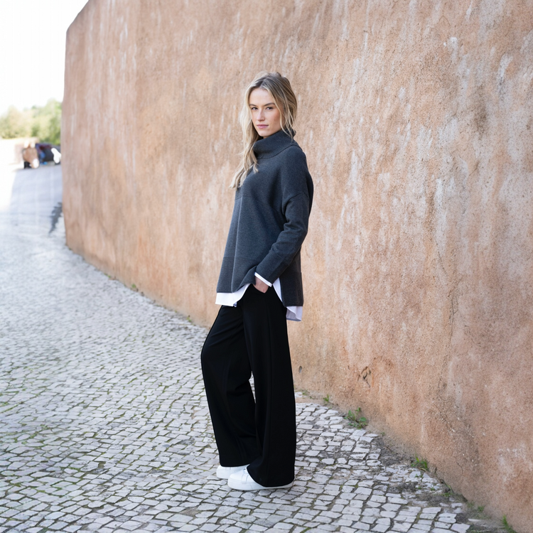 Marble Sweater 8077 105 Charcoal