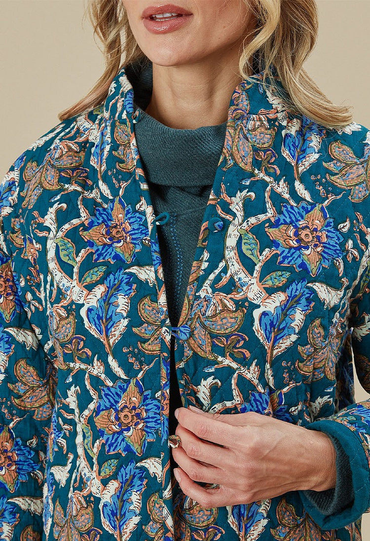 Wilderness Print Priya Reversible Quilted Jacket