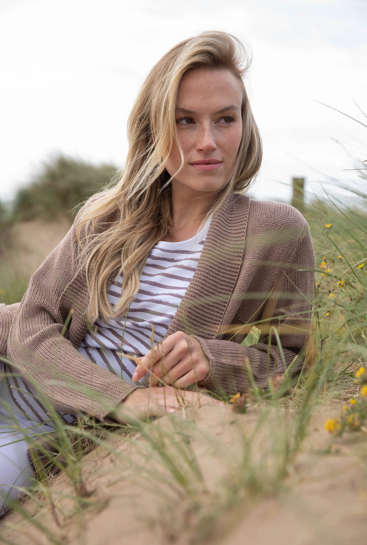 Marble Cardigan Taupe
