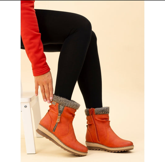 Deborah Orange Waterproof Boot
