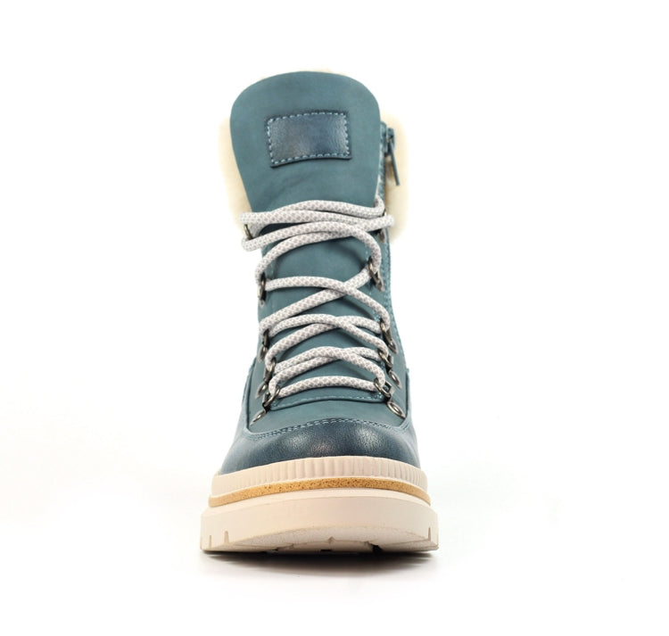 Evelyn Mid Blue Waterproof Boot