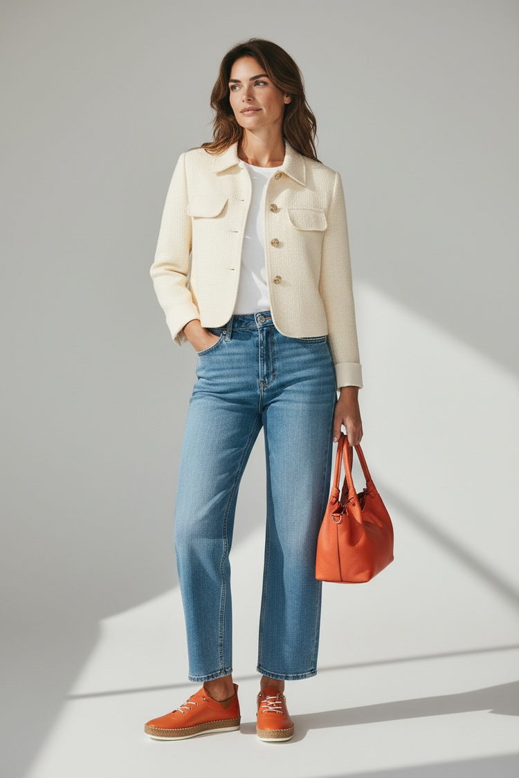 Élise Jacket in Tweed & Denim