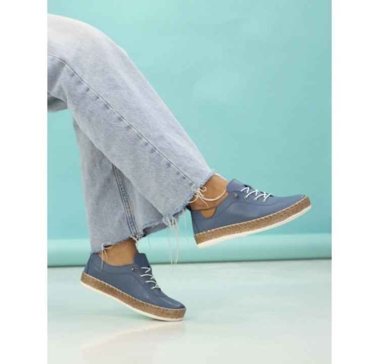 Lunar Evie Plimsole Mid Blue