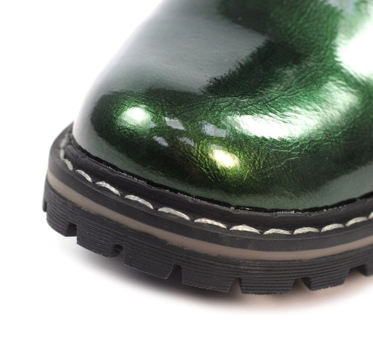 Lunar Parlour Green Patent Ankle Boot