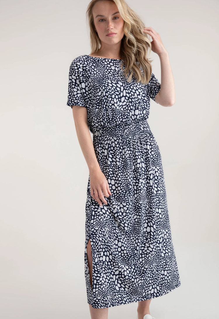 Marble Dress 7924 103 Navy