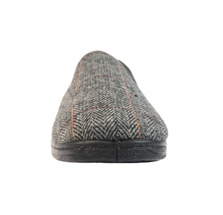 Lazydogz Men’s Harrison Grey Tweed Slipper