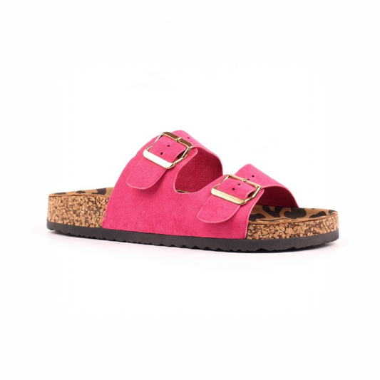 Lunar Pecan Sandal Fuchsia