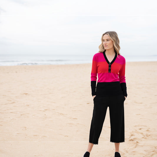 Marble Sweater 8009 109 Cerise Red