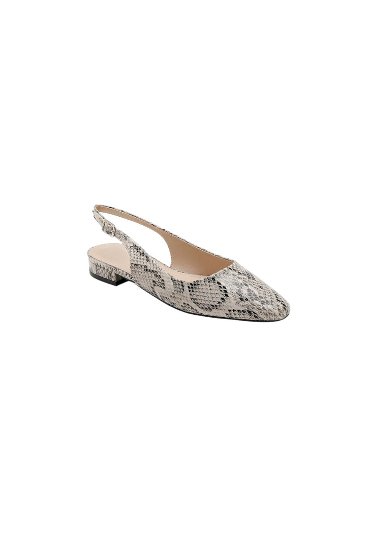 Ballerina Snake Low Block Slingback Sandals