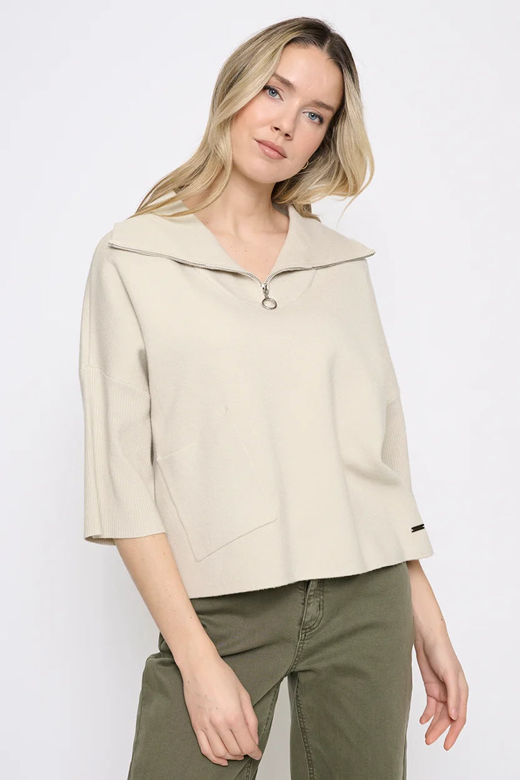 Piccadilly Half Zip Pocket Sweater