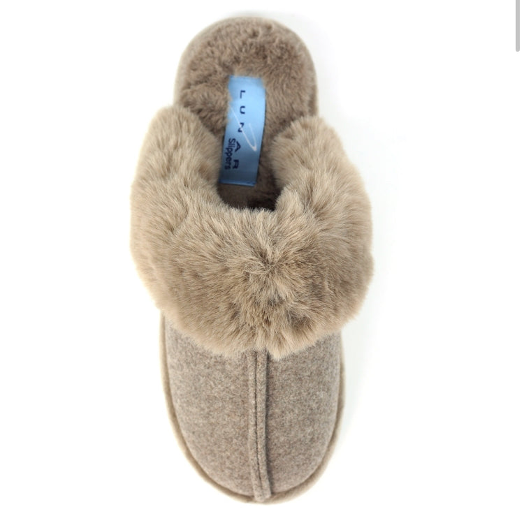 Lunar Carol Taupe Slippers KLB049TP