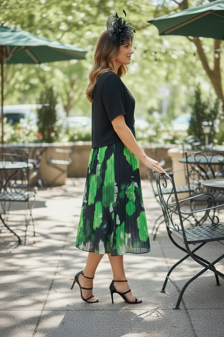 Peruzzi Blurred Leaf Dress S26123