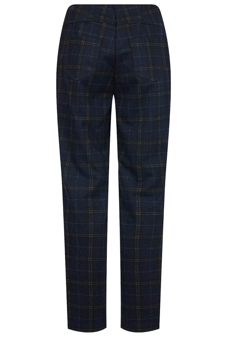 Robell Bella Check Trouser Blue 52564