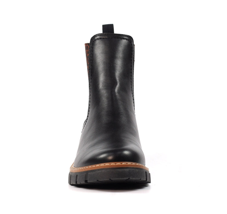Lunar Ribble Black Ankle Boot