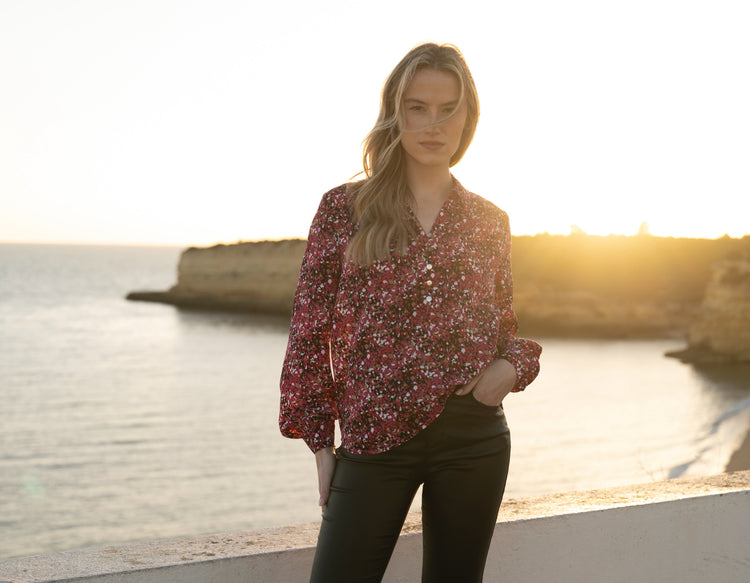 Marble Blouse 8157 126 Cerise