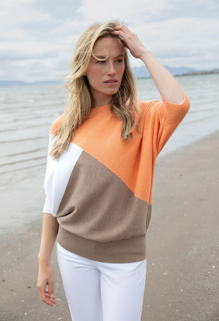Marble Block Colour Sweater