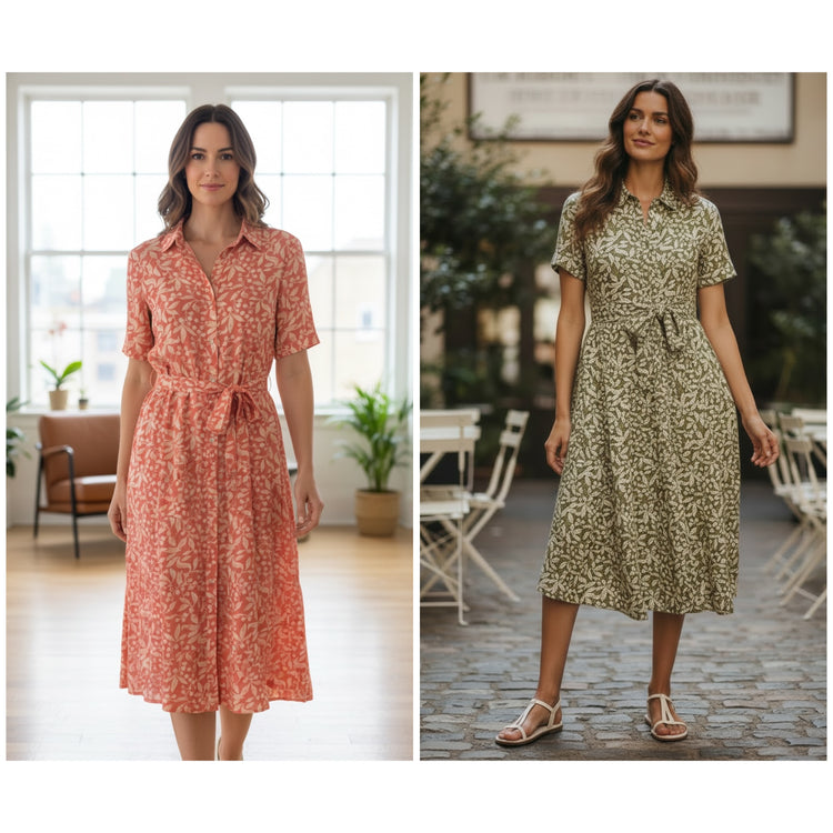 Pomodoro Berry Shirt Dress (colour options)