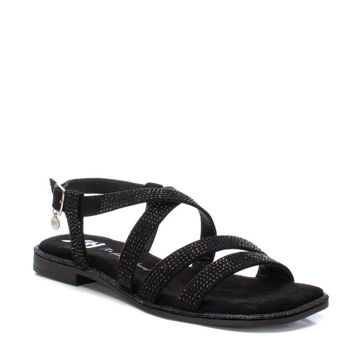 XTI 142875 Flat Sparkle Sandal Black