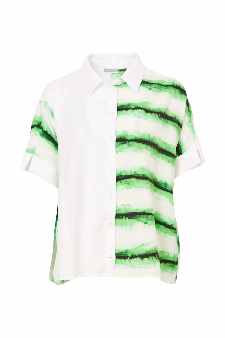 Naya NAS25 148 Print Shirt Green
