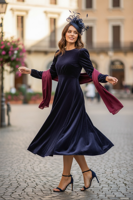 Rubekia Dress Solid Stretch Velvet