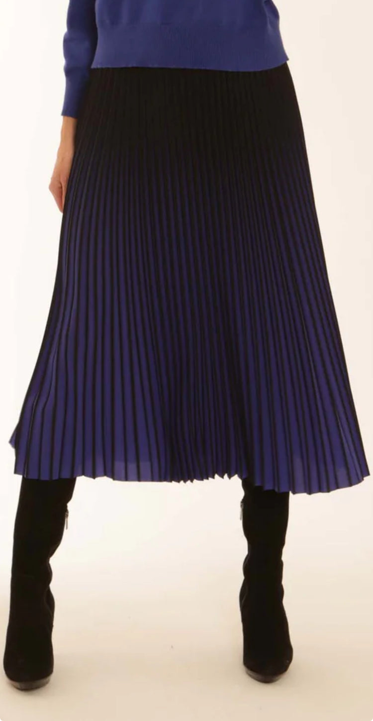 Pomodoro Ombre Pleated Skirt Cobalt