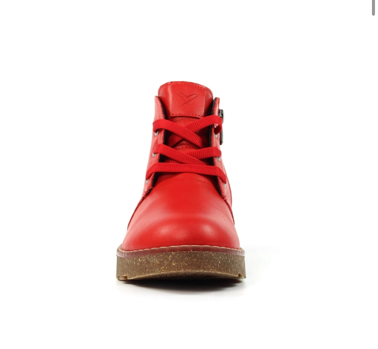 Claire III Red Leather Boot