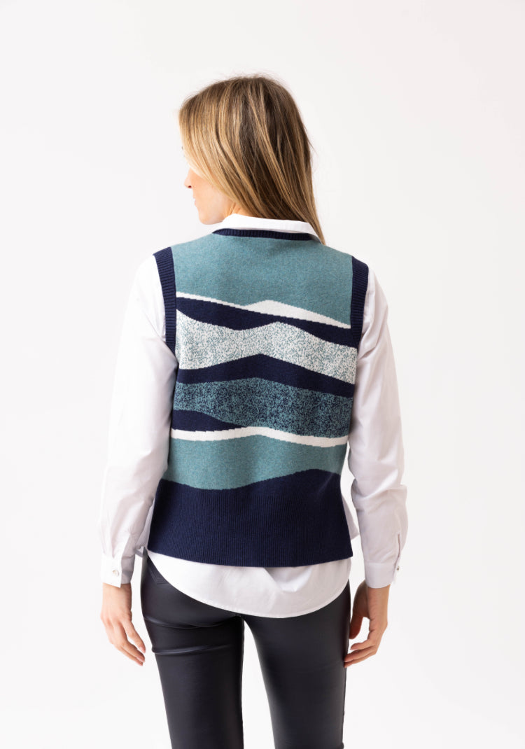 Marble Vest 8107-223 Teal