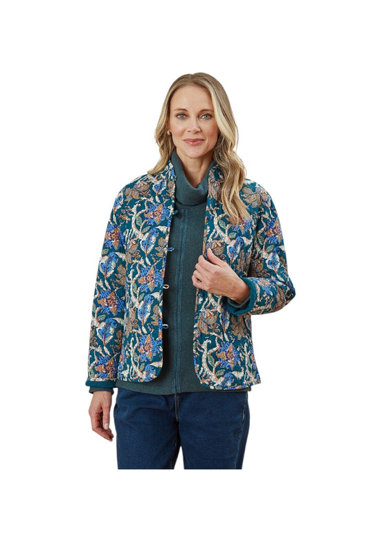 Wilderness Print Priya Reversible Quilted Jacket