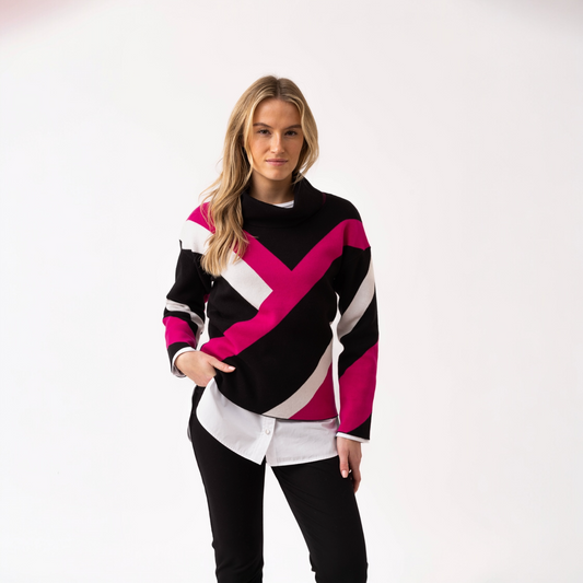 Marble Sweater 8109 126 Cerise