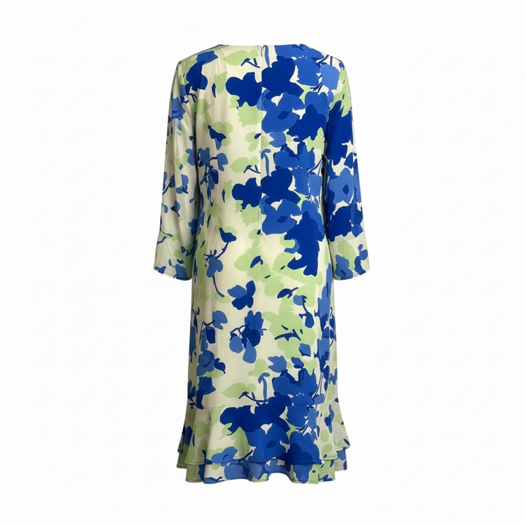Pomodoro Trailing Flower Ruffle Hem Dress (colour options)
