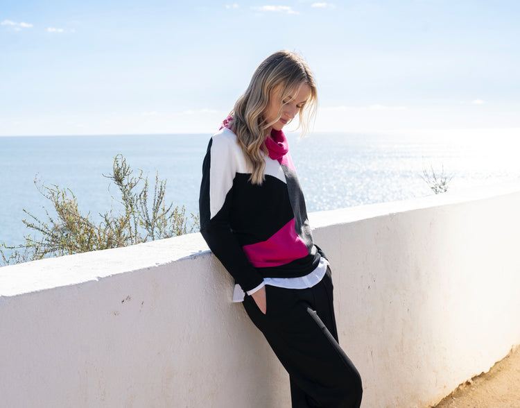 Marble Sweater 8071 126 Cerise