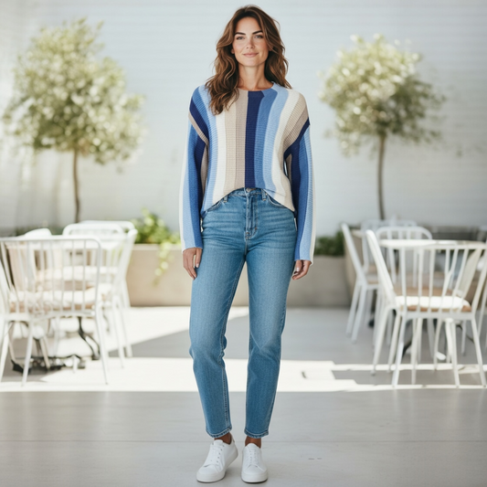 Sunday Striped Pullover 6239