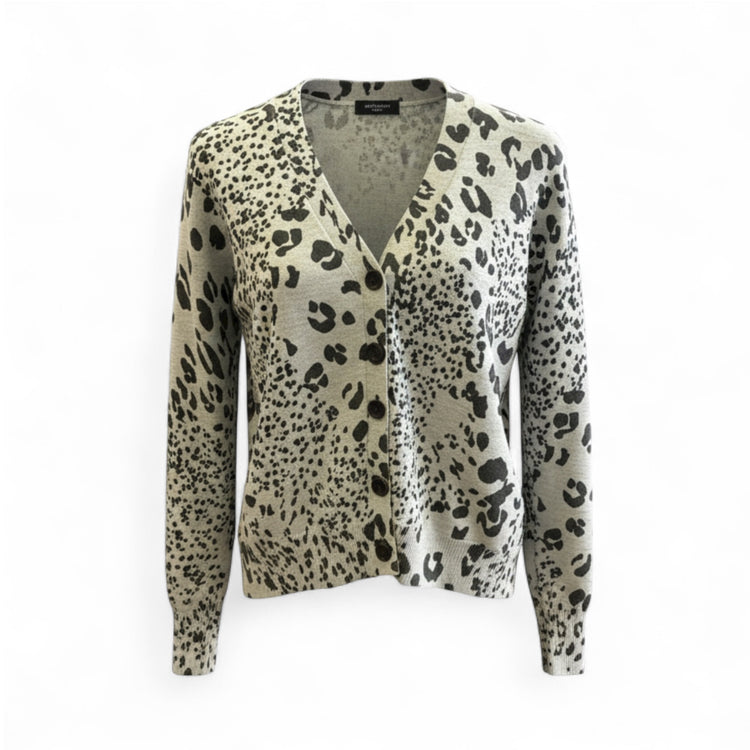 Pomodoro Animal Patchwork Cardigan Silver