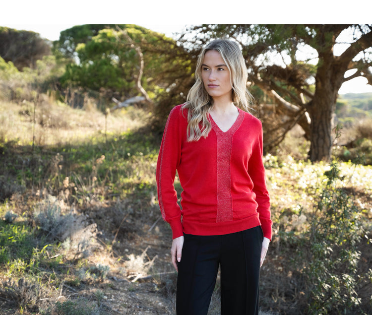 Marble Sweater 8089 109 Red