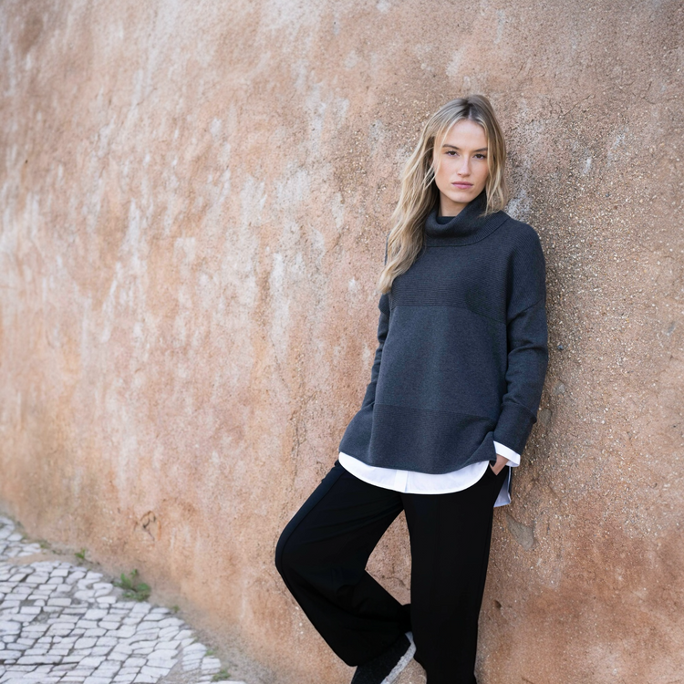 Marble Sweater 8077 105 Charcoal