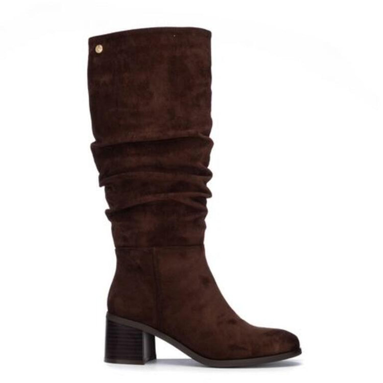 Xti Ruched Boots Brown