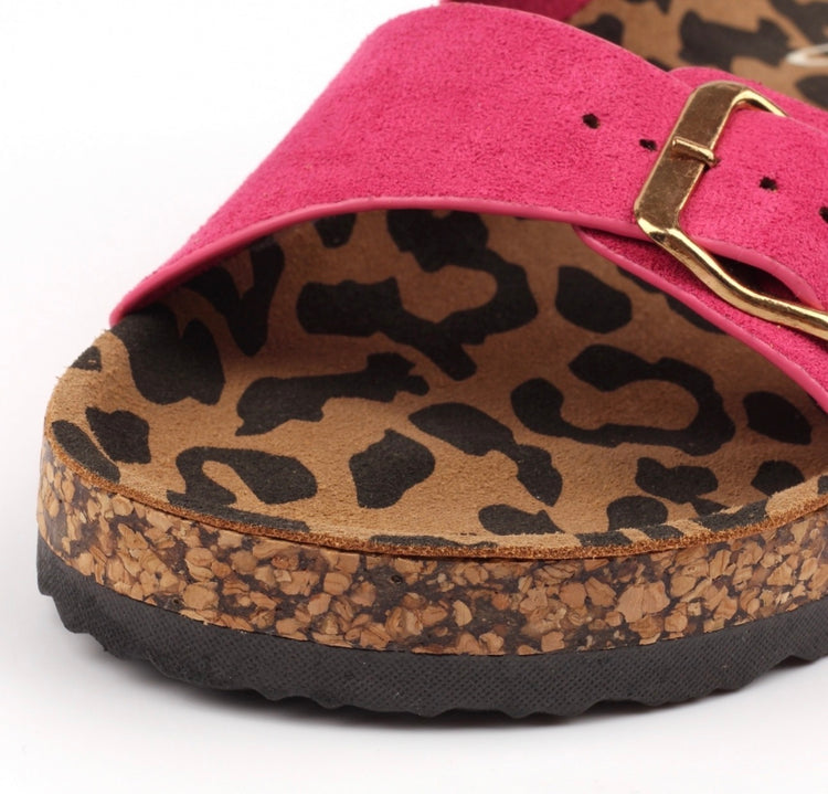 Lunar Pecan Sandal Fuchsia