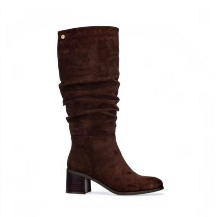 Xti Ruched Boots Brown