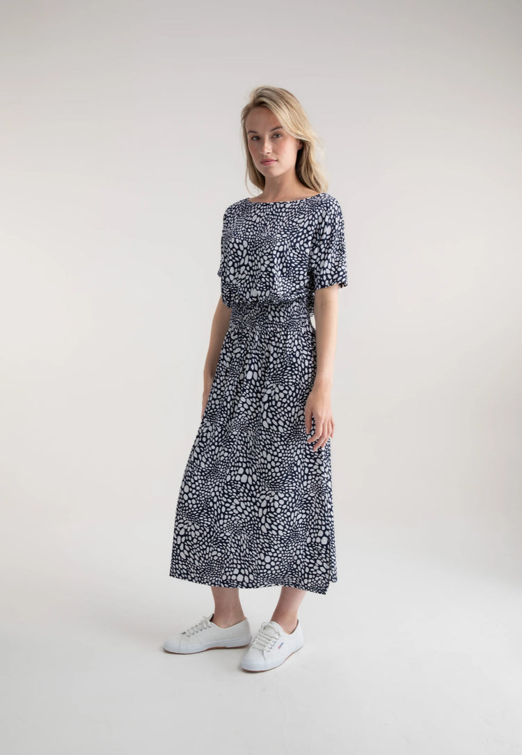 Marble Dress 7924 103 Navy