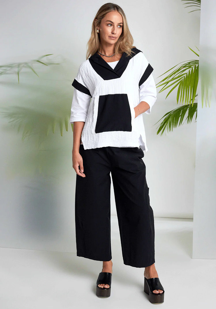 Naya Culotte Trousers Cropped Black NAS26237