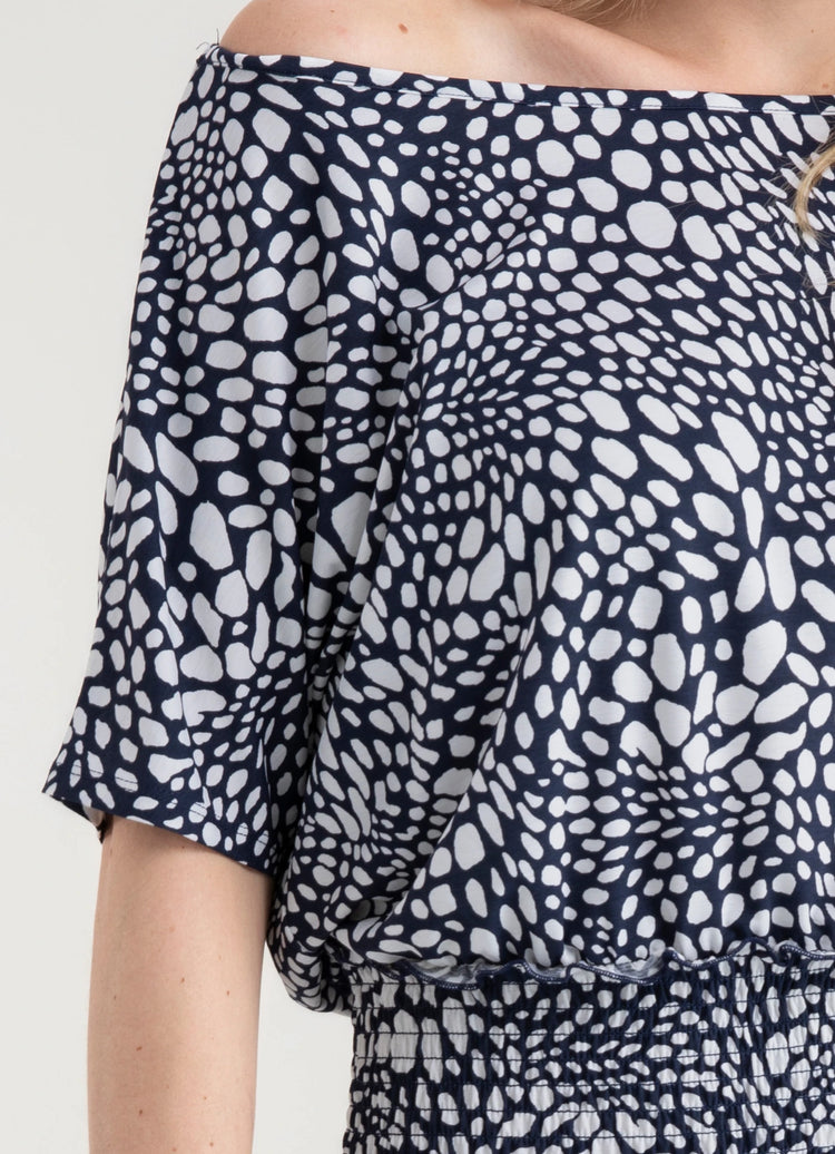 Marble Dress 7924 103 Navy
