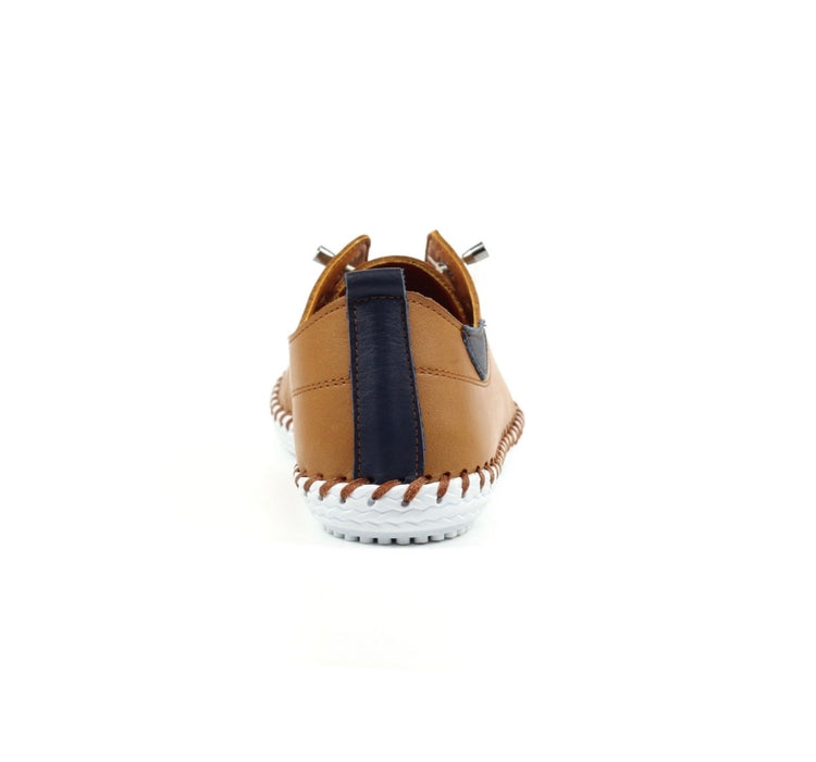 Lunar St Ives FLE030 Tan Leather Plimsoll