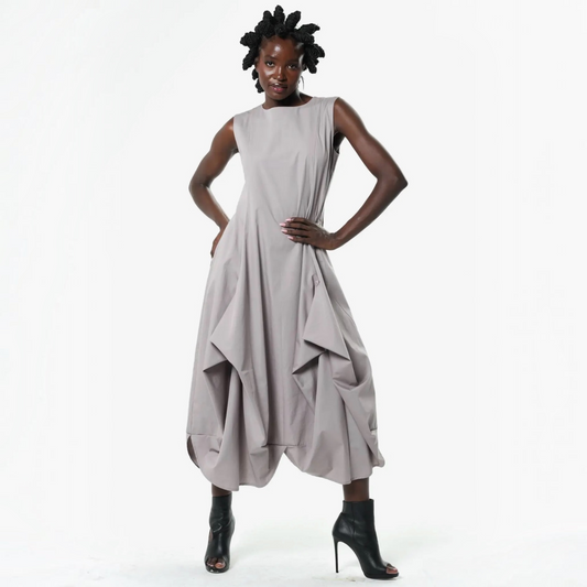 Metamorphoza Drape Dress Grey