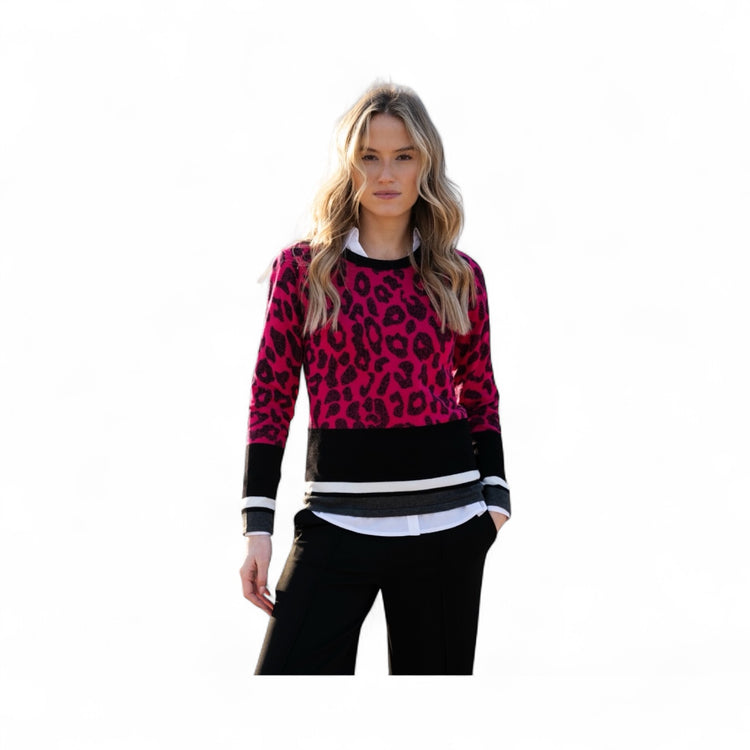 Marble Sweater 7997 126 Cerise