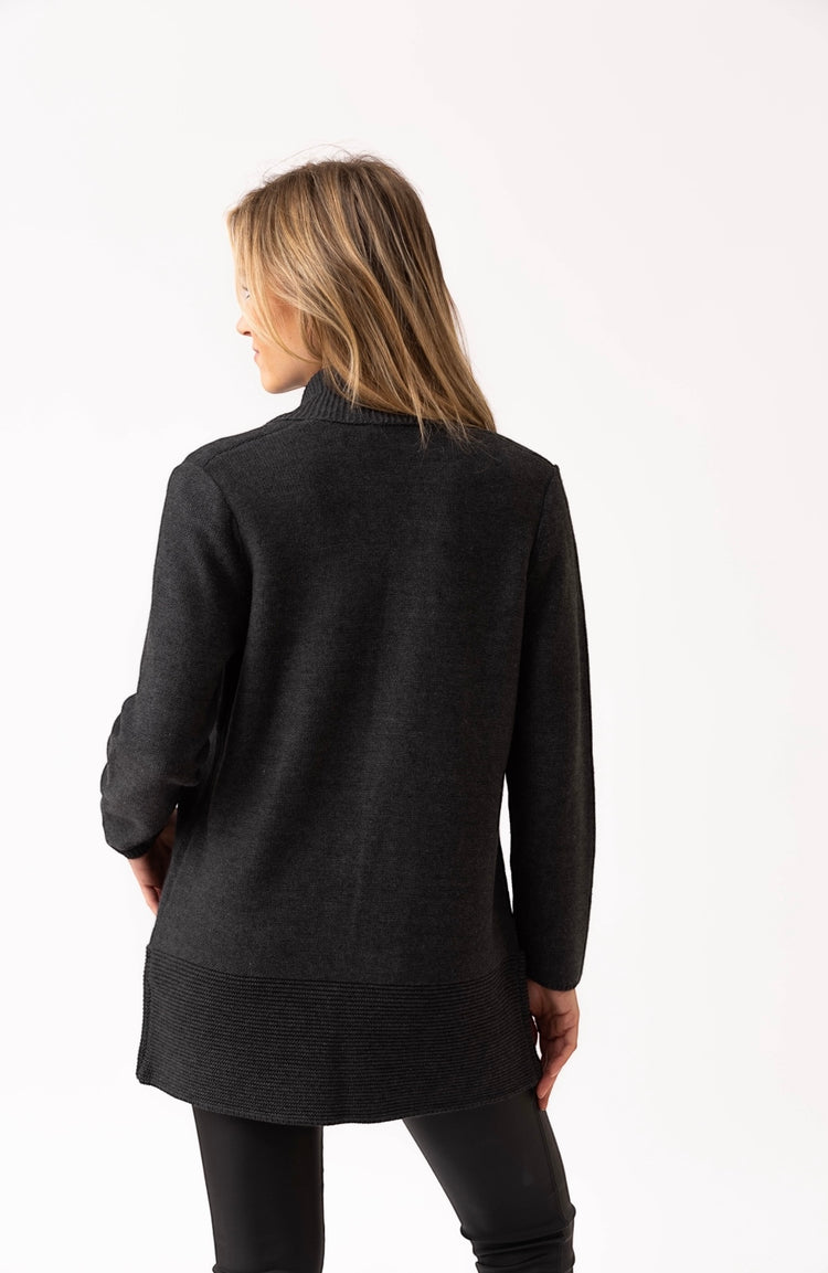 Marble Cardigan 6391 105 Charcoal