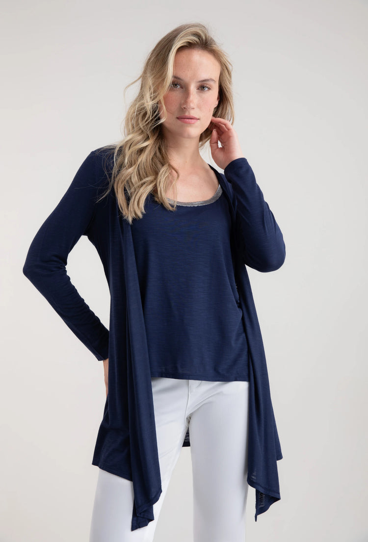Marble Waterfall Cardi 7862 103 Navy