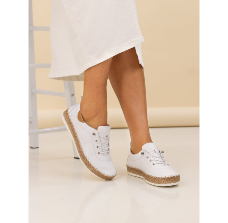 Lunar Evie Plimsole White
