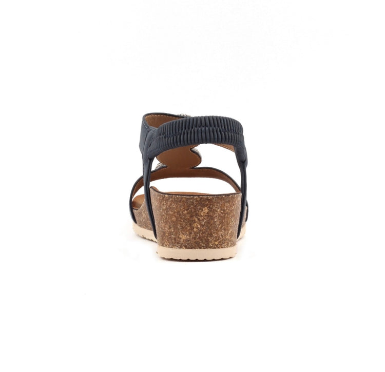 Lunar Cassidy Wedge Sandal Navy