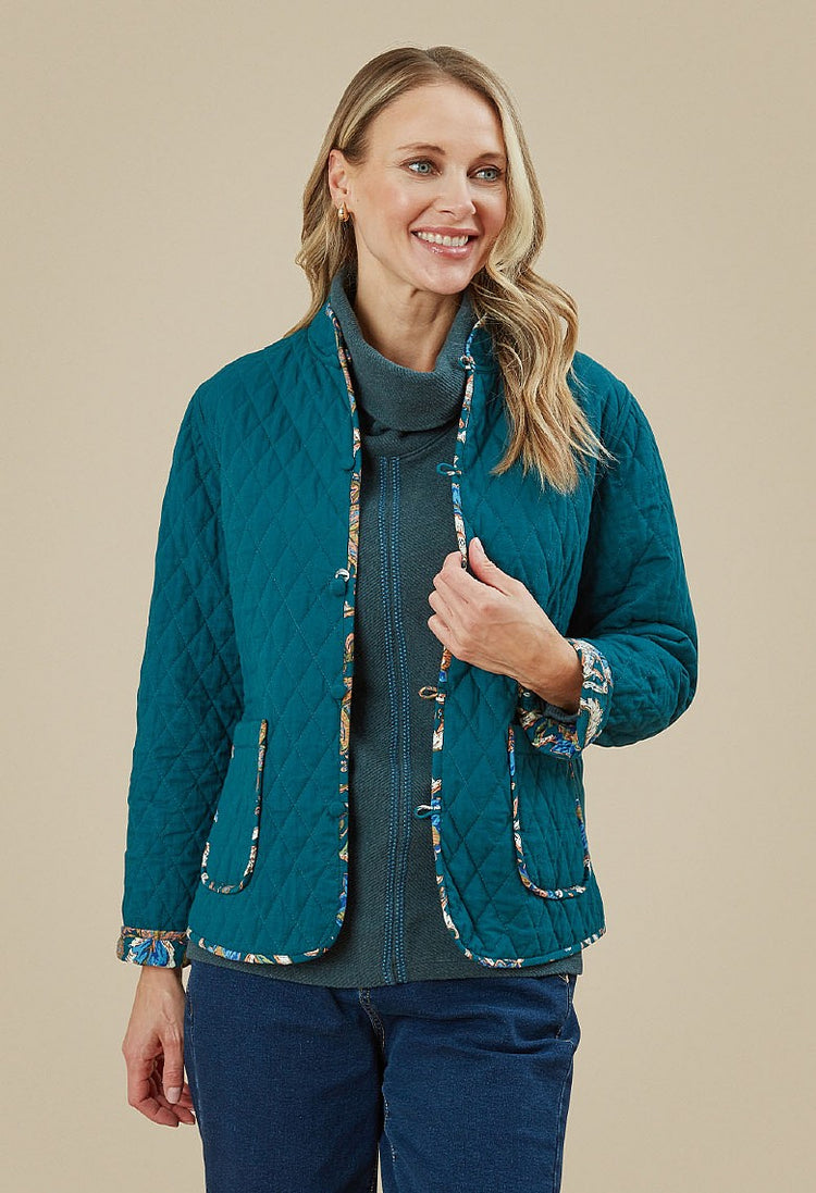 Wilderness Print Priya Reversible Quilted Jacket